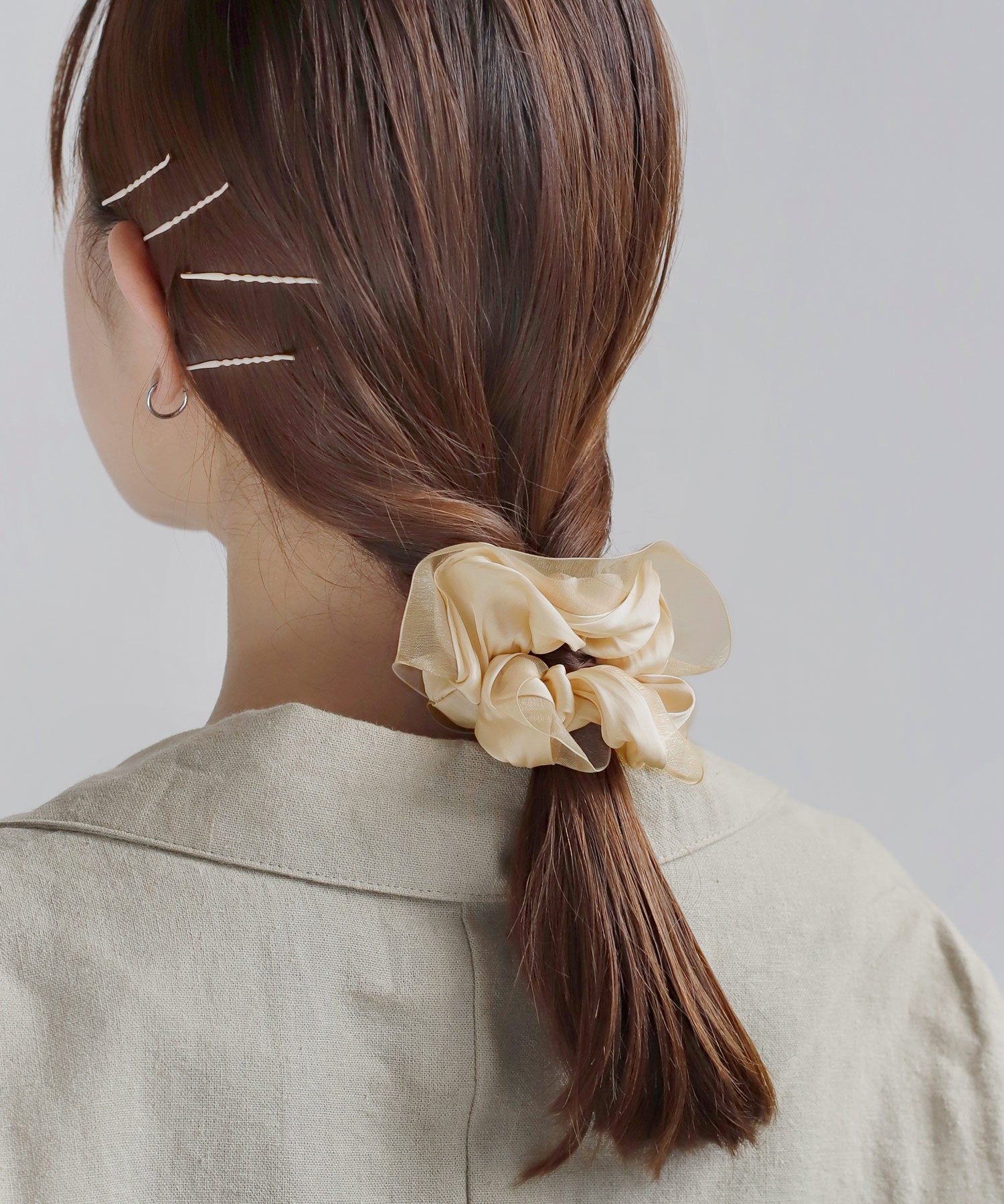 ANEMONE】サテン×オーガンジーシュシュ｜SANPO ONLINE(サンポーオンライン)