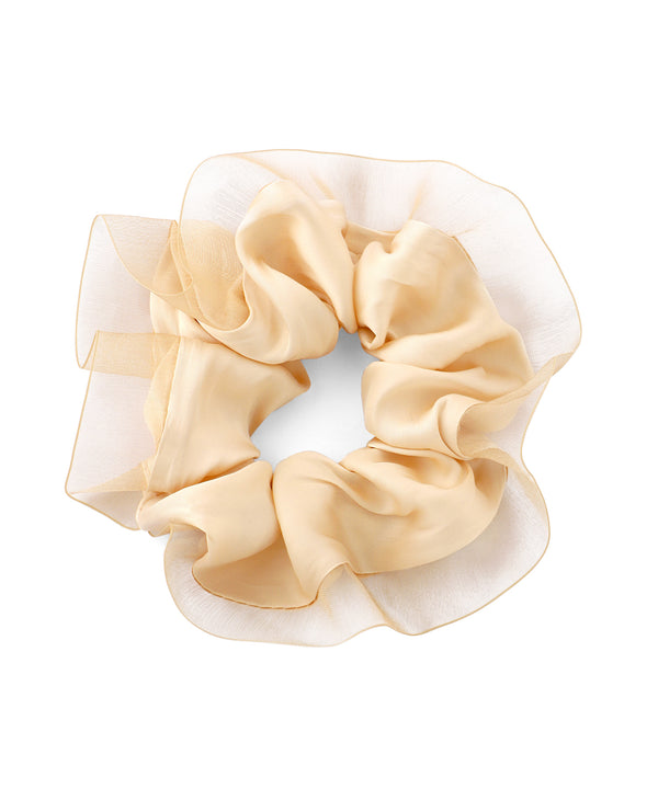 オーガンジーシュシュ　オーガンジー サイズ感　M ANEMONE】サテン×オーガンジーシュシュ｜SANPO ONLINE(サンポーオンライン)