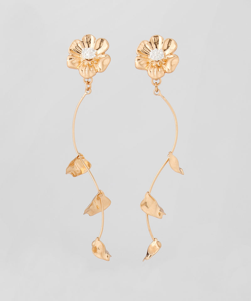 フラワーモチーフピアス