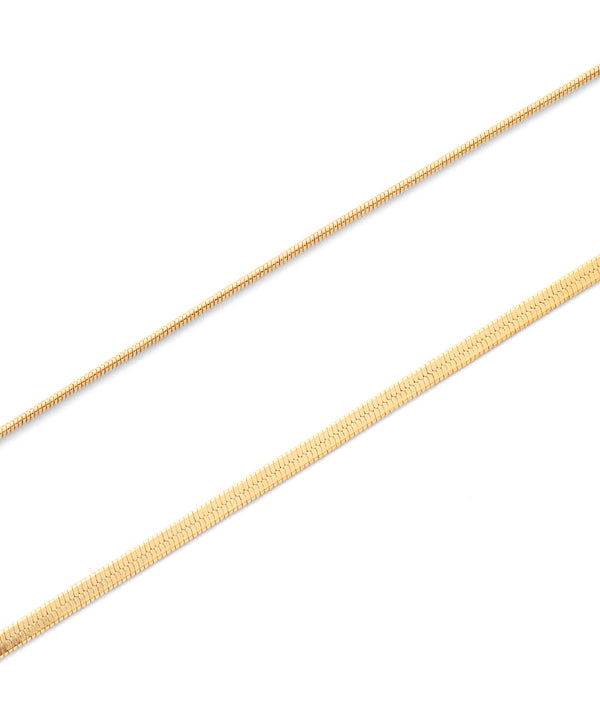 スネークチェーン２連ネックレス