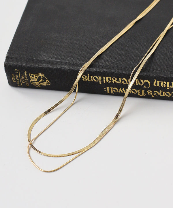 スネークチェーン２連ネックレス