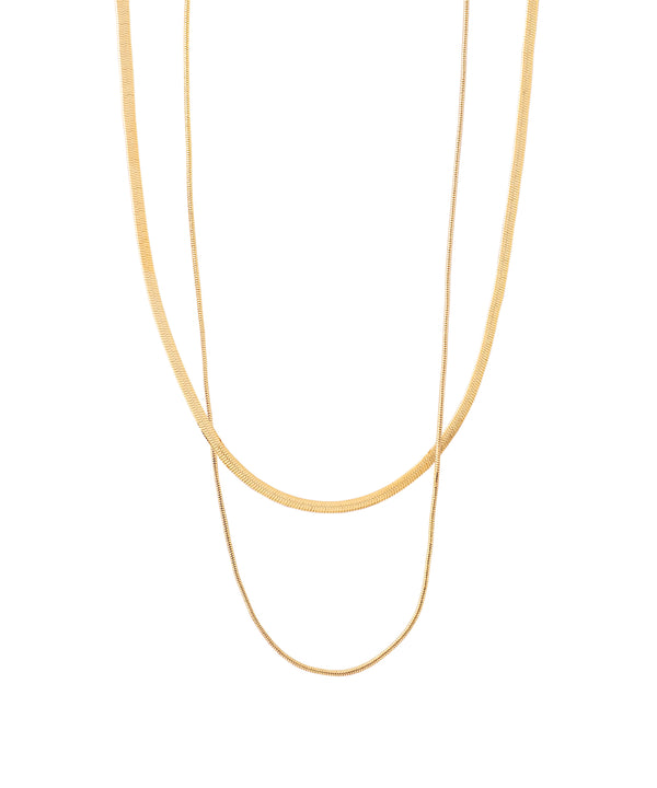 スネークチェーン２連ネックレス