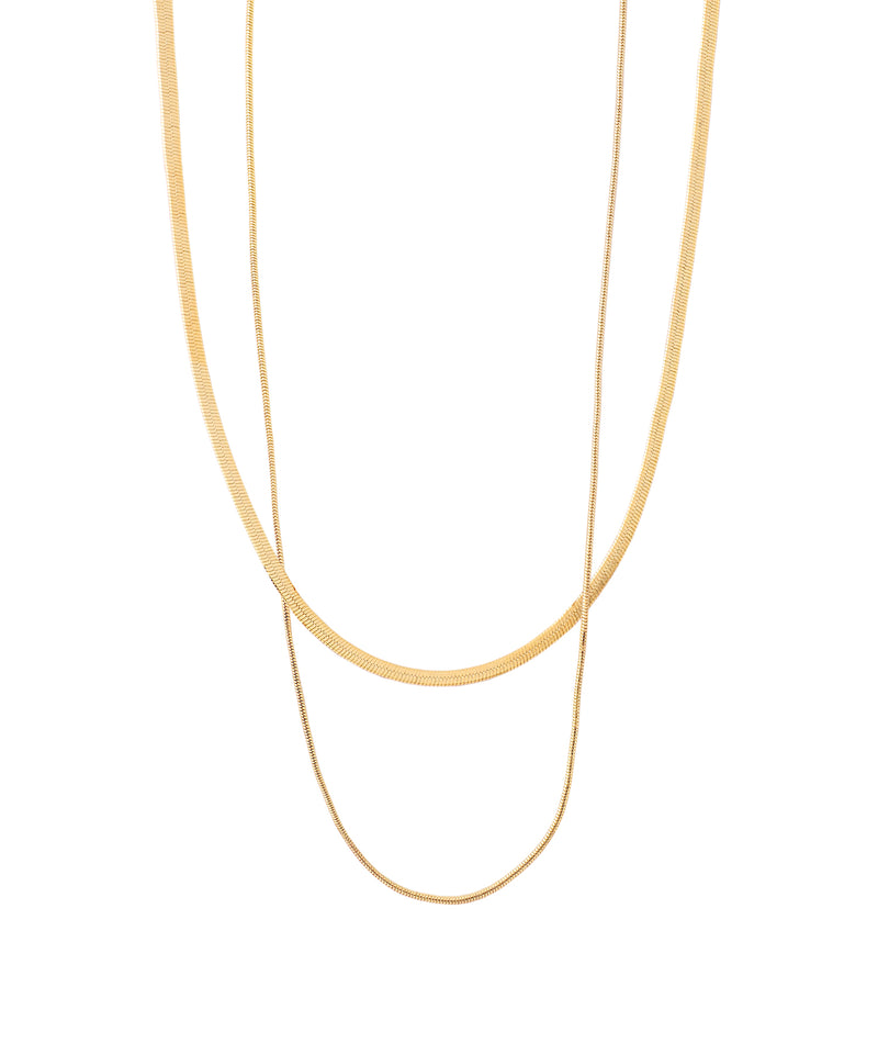 スネークチェーン２連ネックレス