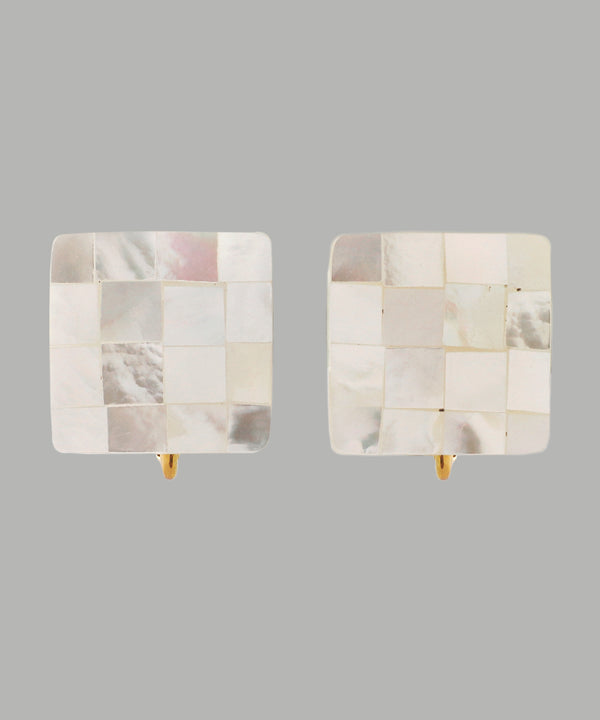 シェルスクエアイヤリング[Ownideal]