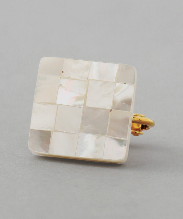 シェルスクエアイヤリング[Ownideal]