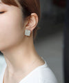 シェルスクエアイヤリング[Ownideal]