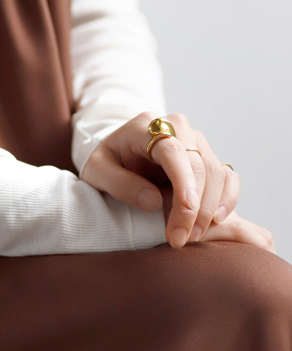 [Stainless Steel] Nuance Wide Metal Ring