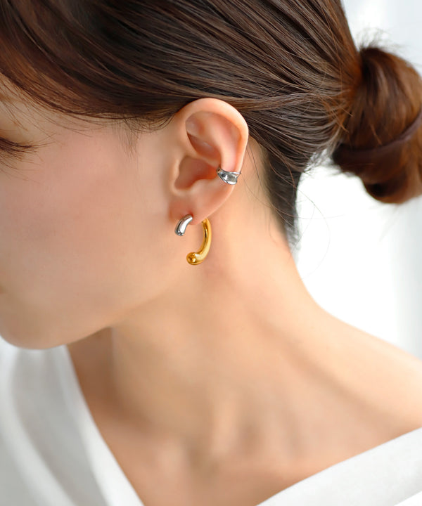 【ステンレス】コンビカラーバックキャッチピアス