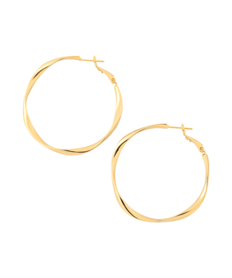 Twisted Metal Hoop Earrings