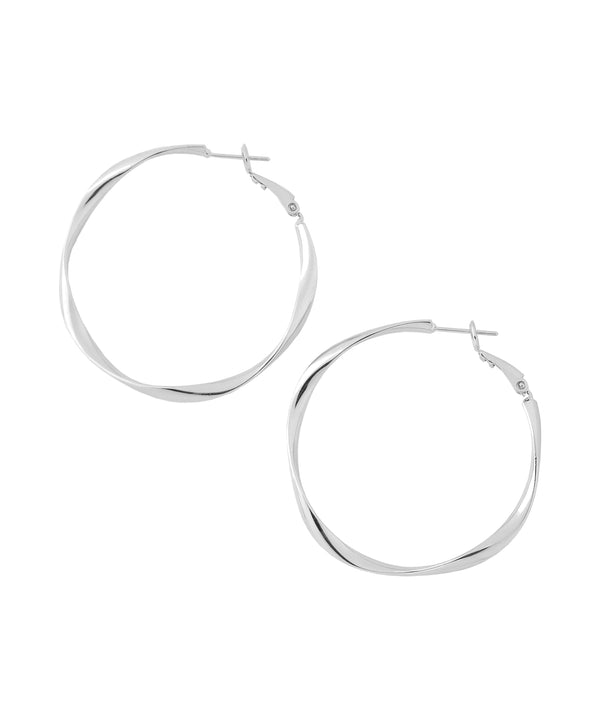 ツイストメタルフープピアス