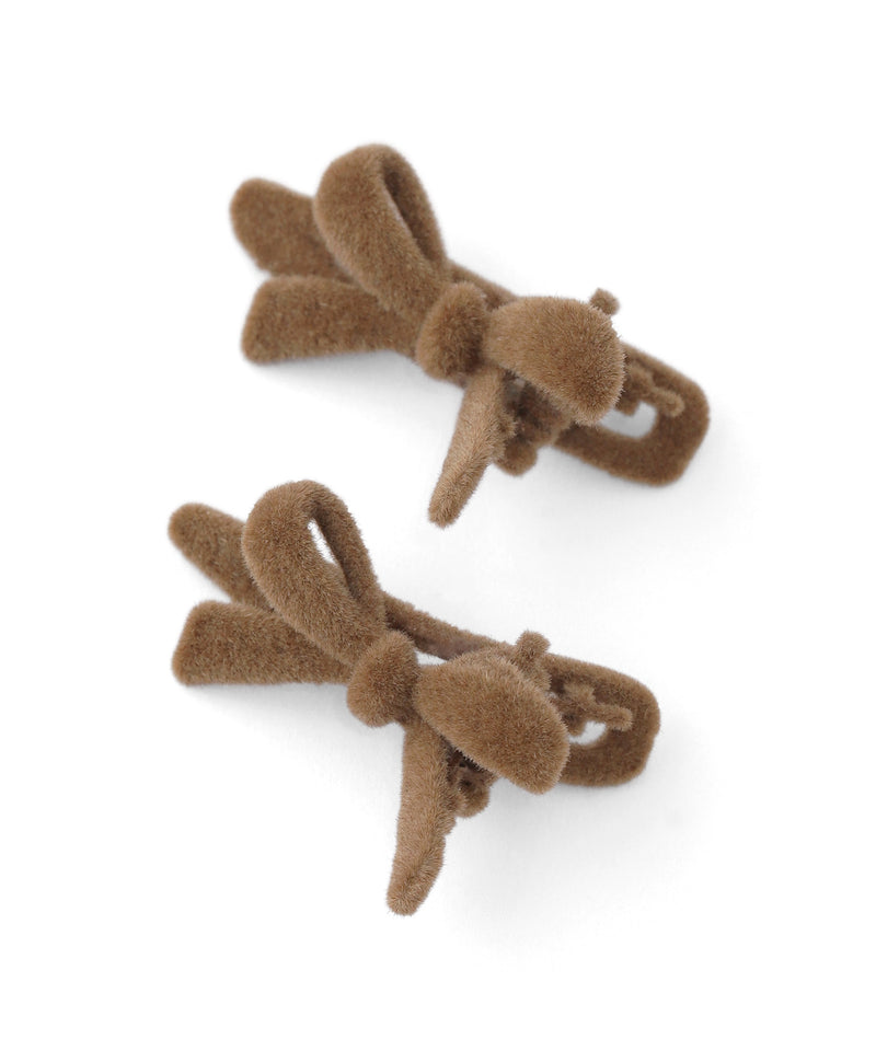 Flocked Ribbon Mini Clips (Set of 2)