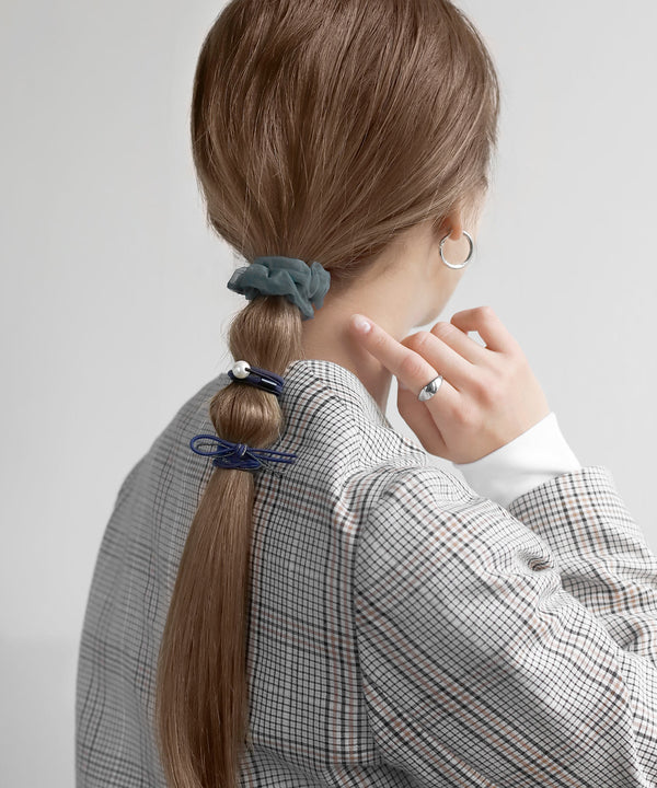 シュシュ×デザインヘアゴム[4本セット]