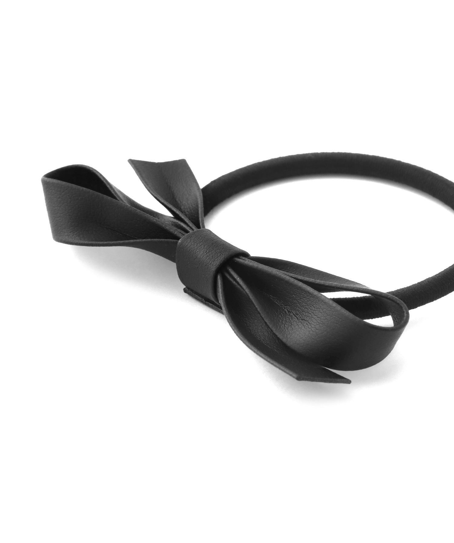 ANEMONE】レザー調リボンヘアゴム｜アネモネ・シエナロゼ・ミミサン