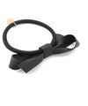 Leather-like ribbon hair tie