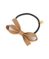 Leather-like ribbon hair tie