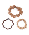 Organza Scrunchie x Beaded Hair Tie [Set of 3]