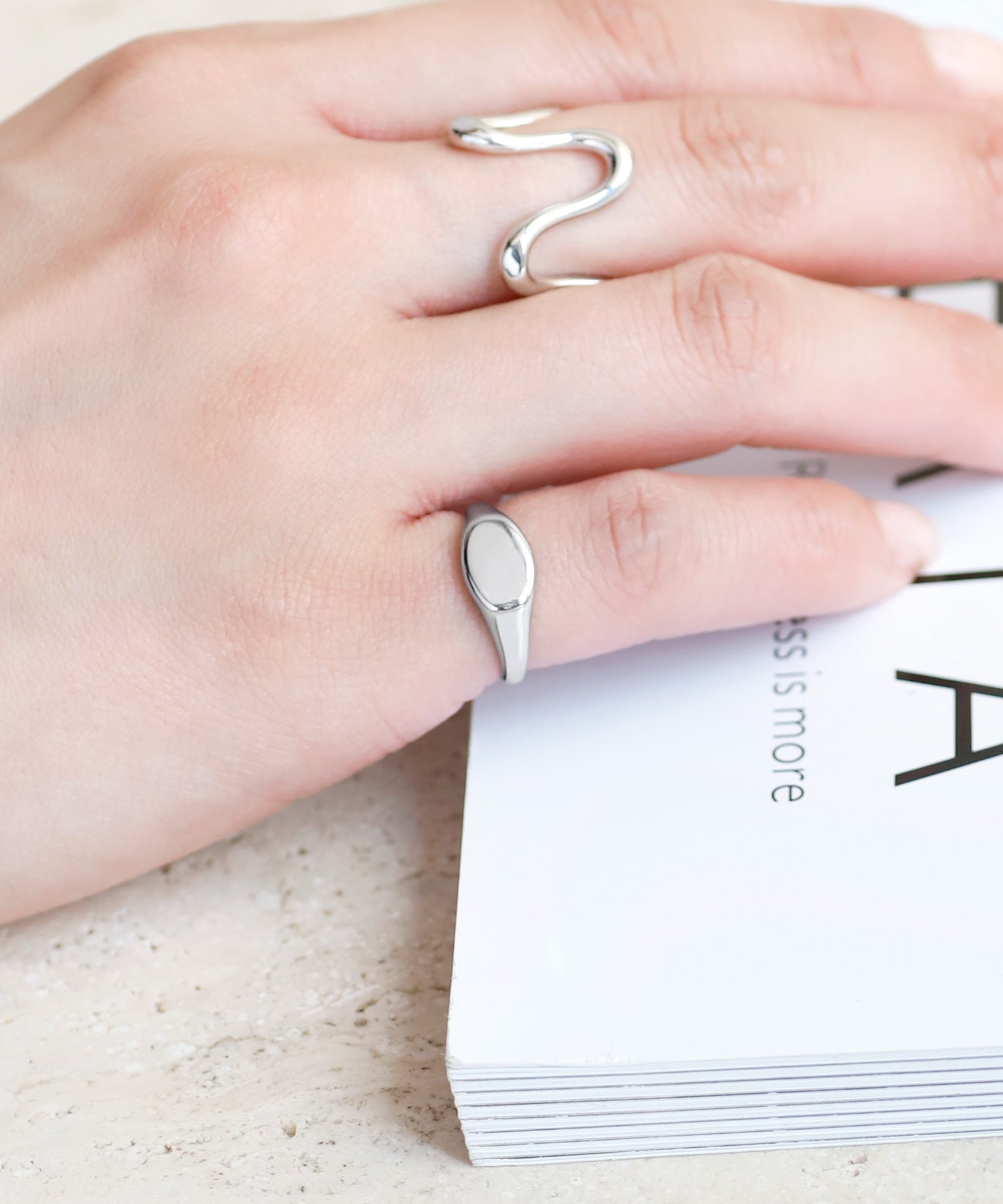 ピンキー　リング　シグネットリング 大人可愛い＊ピンキーシグネットリング＊オニキスリング《送料無料