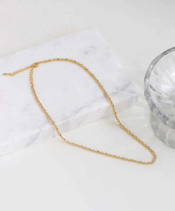 Cylinder Ball Chain Necklace