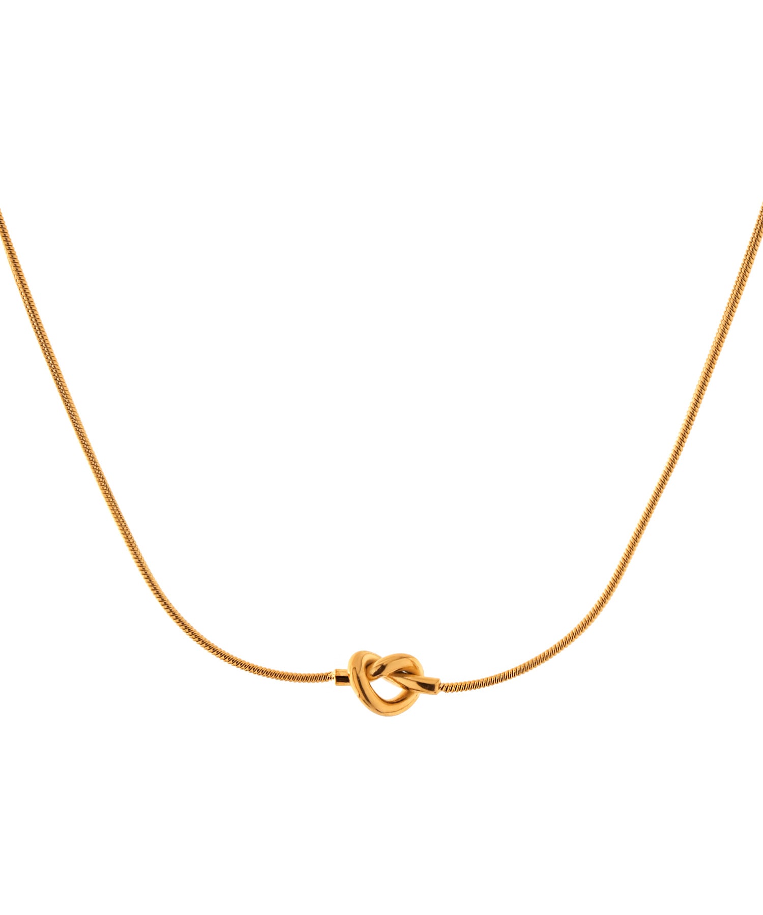 mimi33】ノットモチーフネックレス[ステンレス][Sheerchic]｜アネモネ