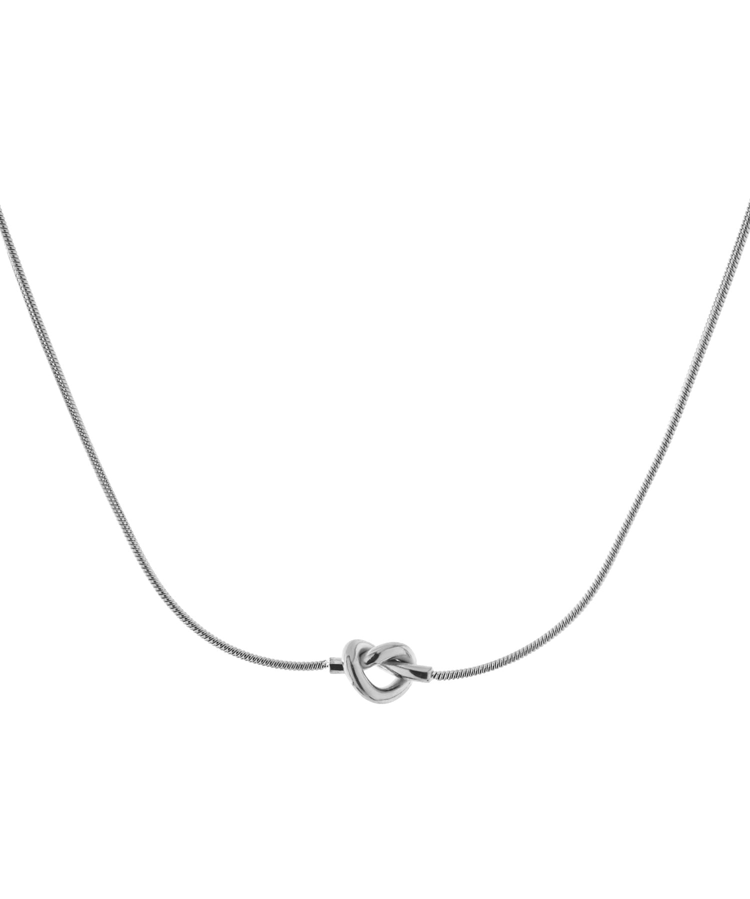 mimi33】ノットモチーフネックレス[ステンレス][Sheerchic]｜アネモネ