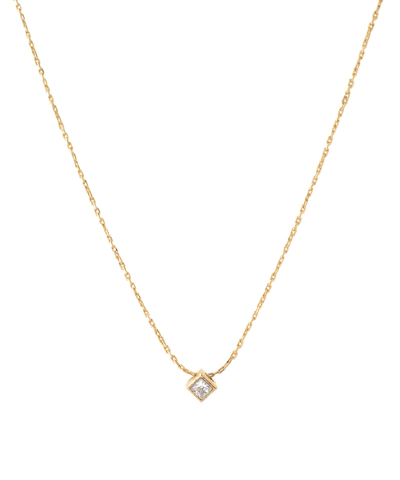 スクエアビジューネックレス