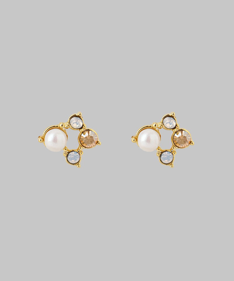 パール×ビジューピアス