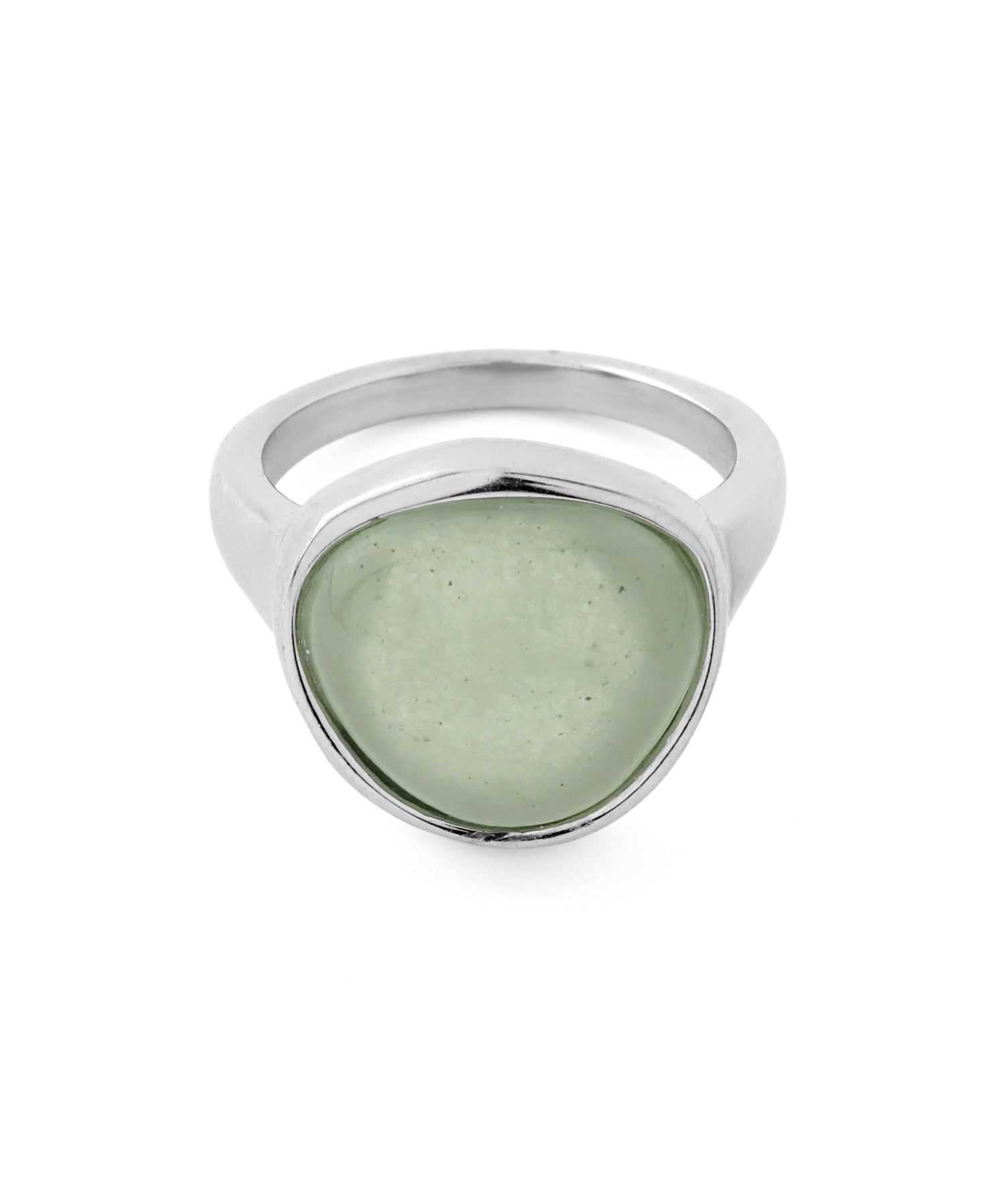 ANEMONE】【ステンレス】天然石メタルリング｜アネモネ・シエナロゼ