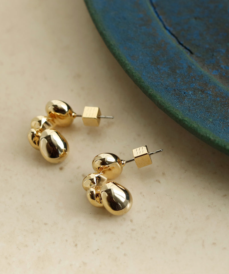Metal bean earrings [Ownideal]