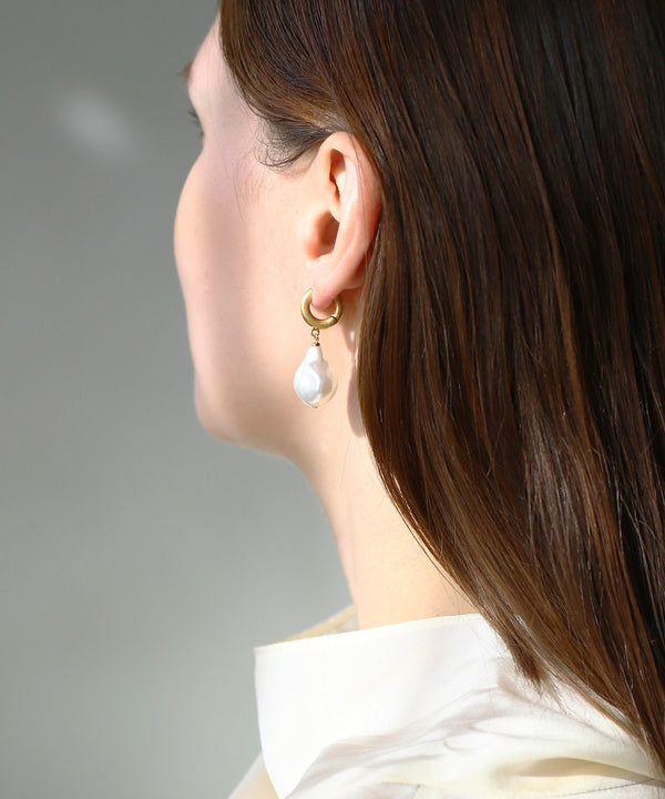 パール×フープピアス[Ownideal]