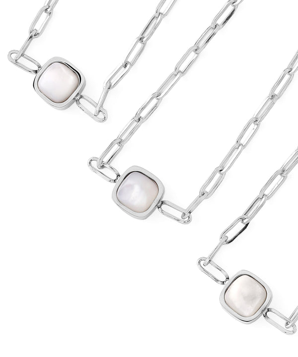 【ステンレス】シェルストーンブレスレット