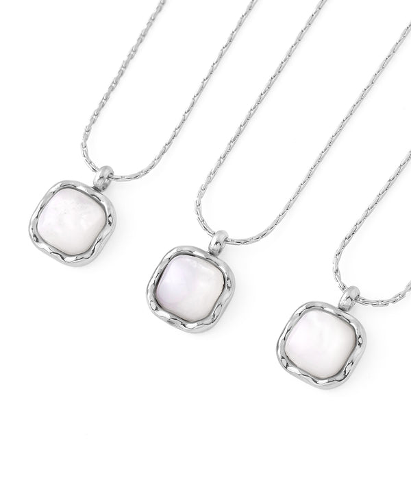 【ステンレス】シェルストーンネックレス