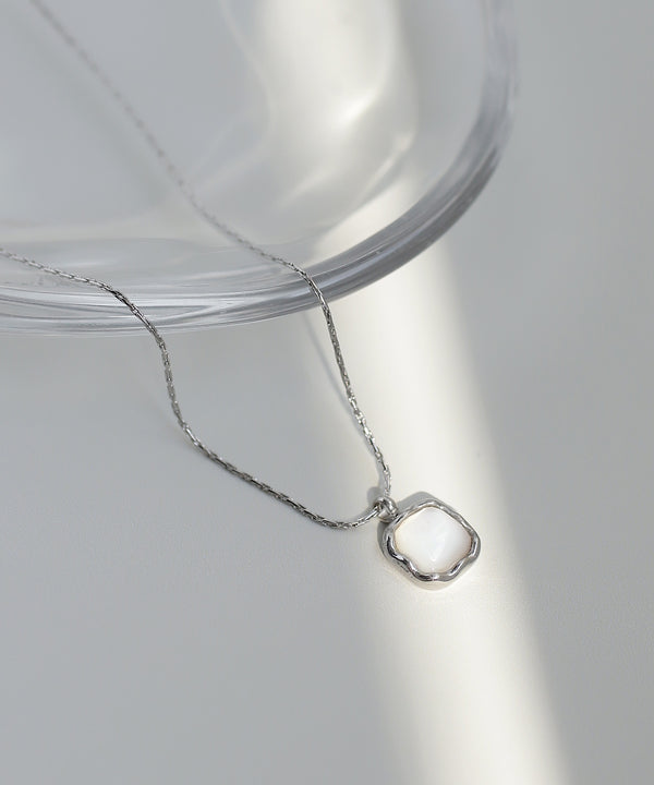 【ステンレス】シェルストーンネックレス