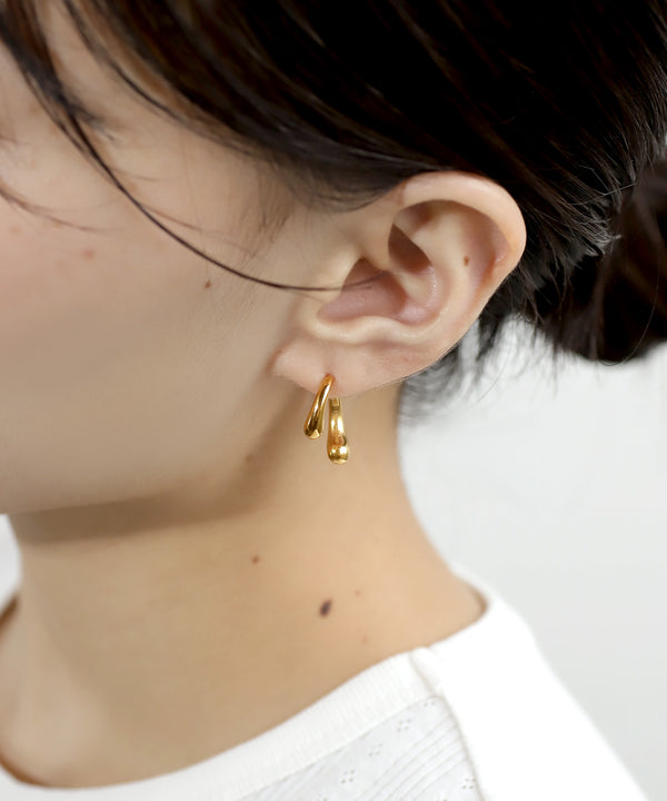【ステンレス】ドロップラインバックキャッチピアス