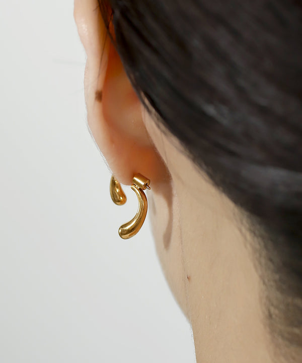 【ステンレス】ドロップラインバックキャッチピアス