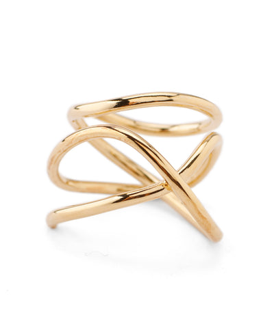 変形ウェーブラインリング