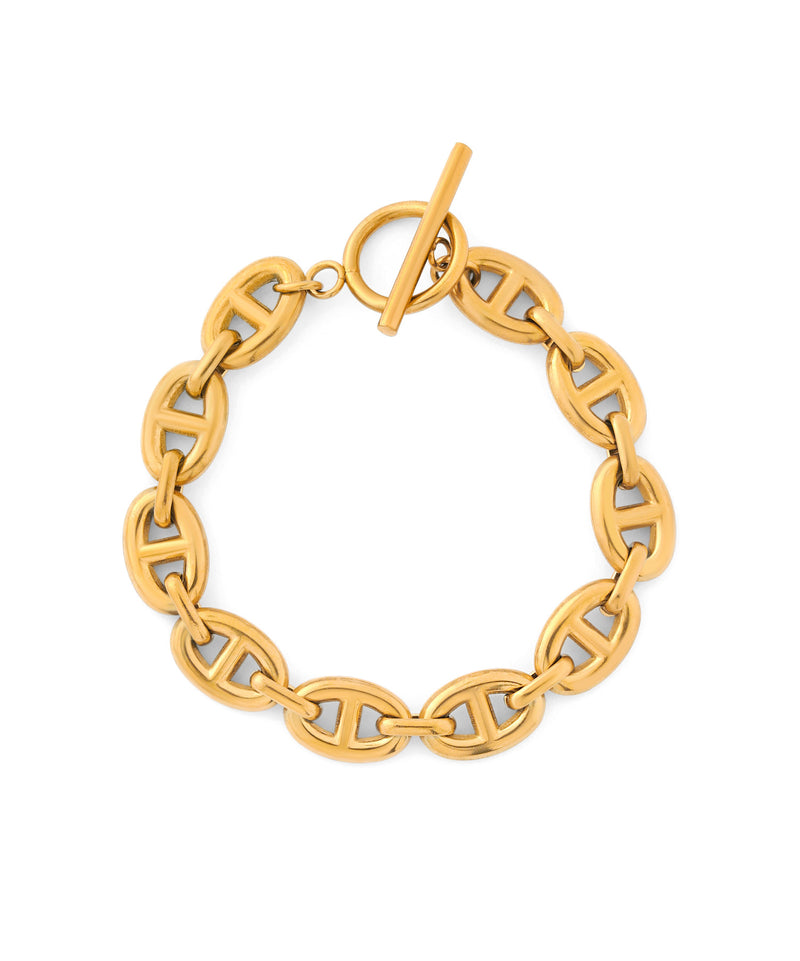 Stainless steel anchor chain mantel bracelet