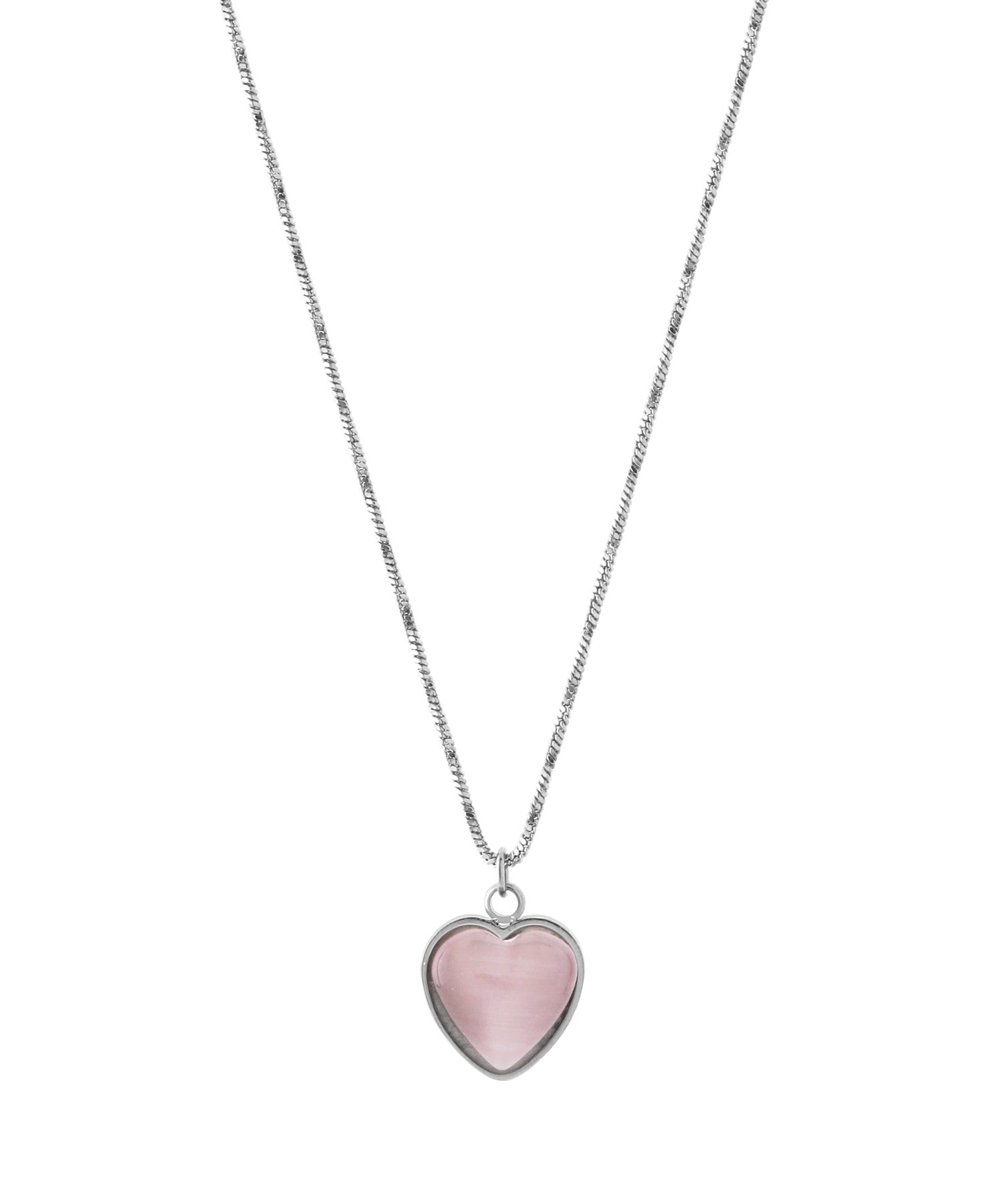 ANEMONE】【ステンレス】ハートストーンネックレス｜アネモネ