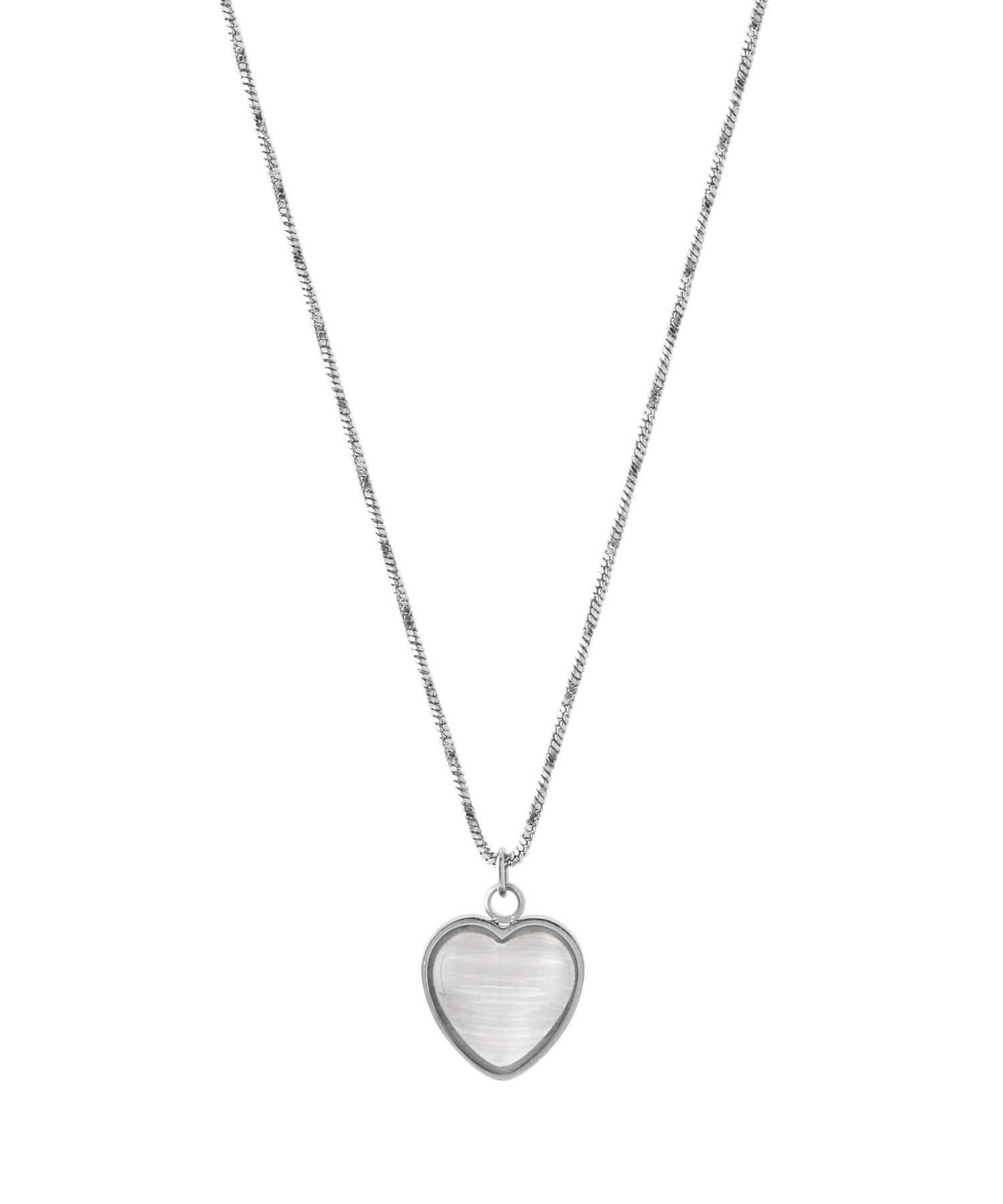 ANEMONE】【ステンレス】ハートストーンネックレス｜アネモネ