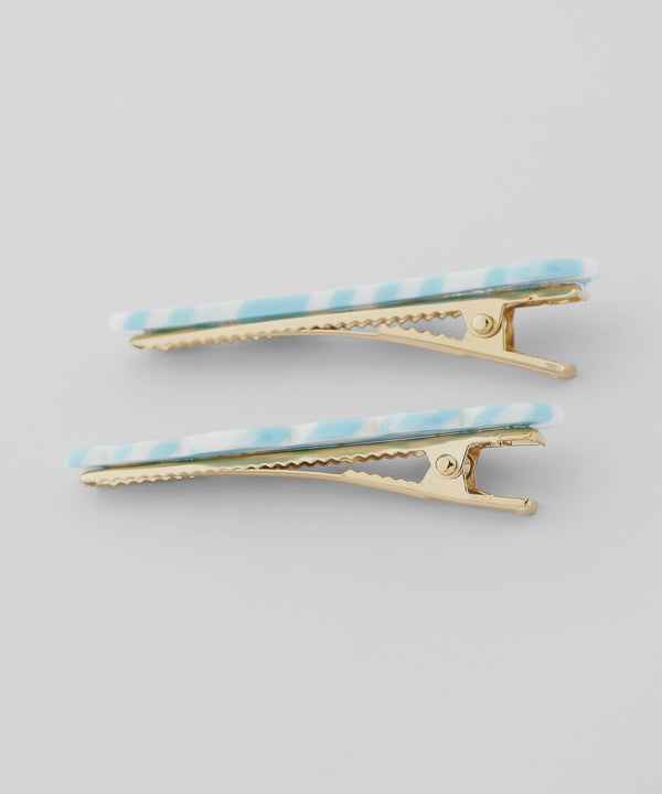 Multi-pattern cloud hair clip [A] [Set of 2]