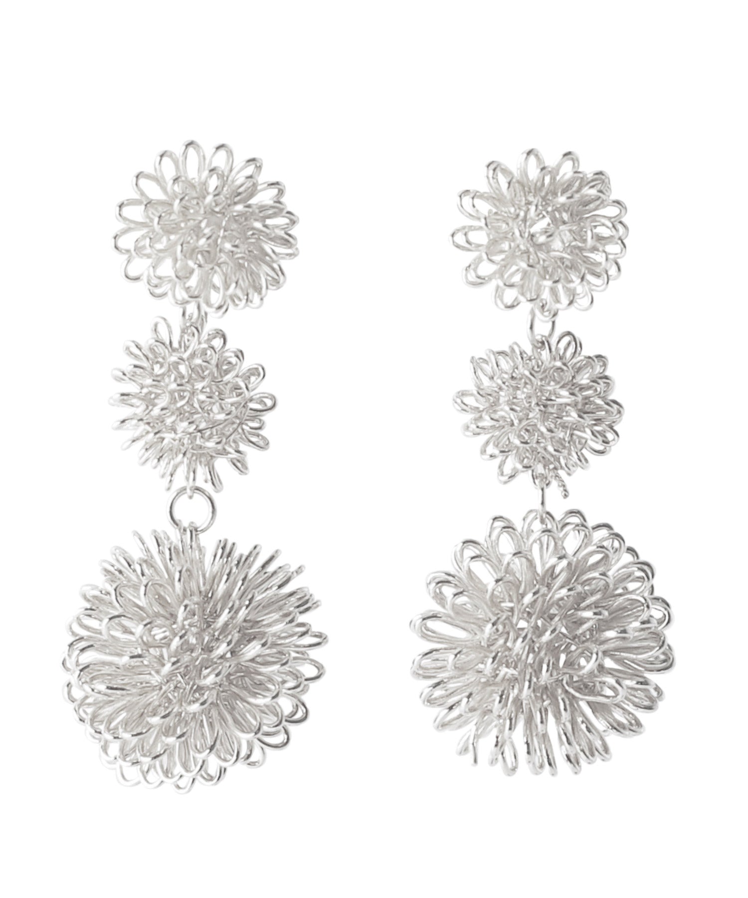 ANEMONE】ポンポンフラワーの連なりピアス｜SANPO ONLINE(サンポー