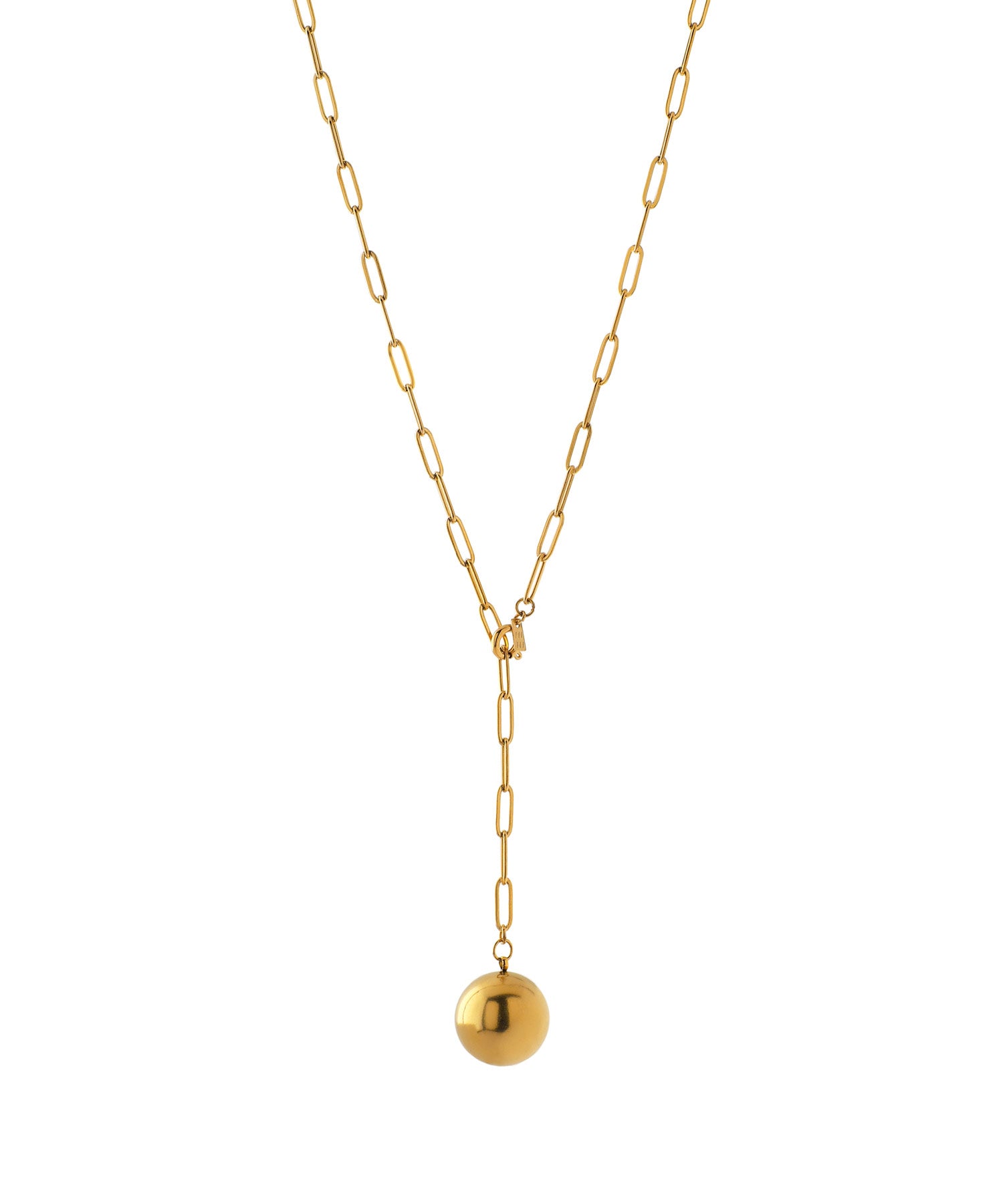 mimi33】【ステンレスIP】スフィアラリエットネックレス[Ownideal