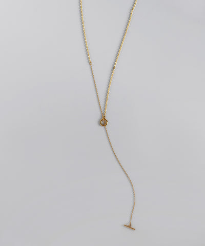 ロングチェーンラリエットネックレス[ステンレス][Sheerchic]