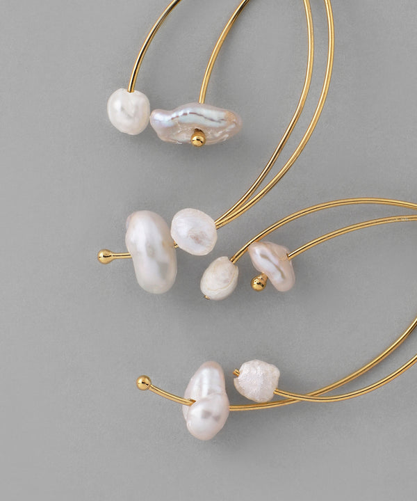 Freshwater pearl earrings [Sheerchic]