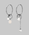 2WAYパールアシメフープピアス[ステンレス][Ownideal]