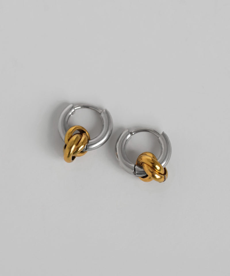 2WAYコンビカラーフープピアス[ステンレス][Basic]