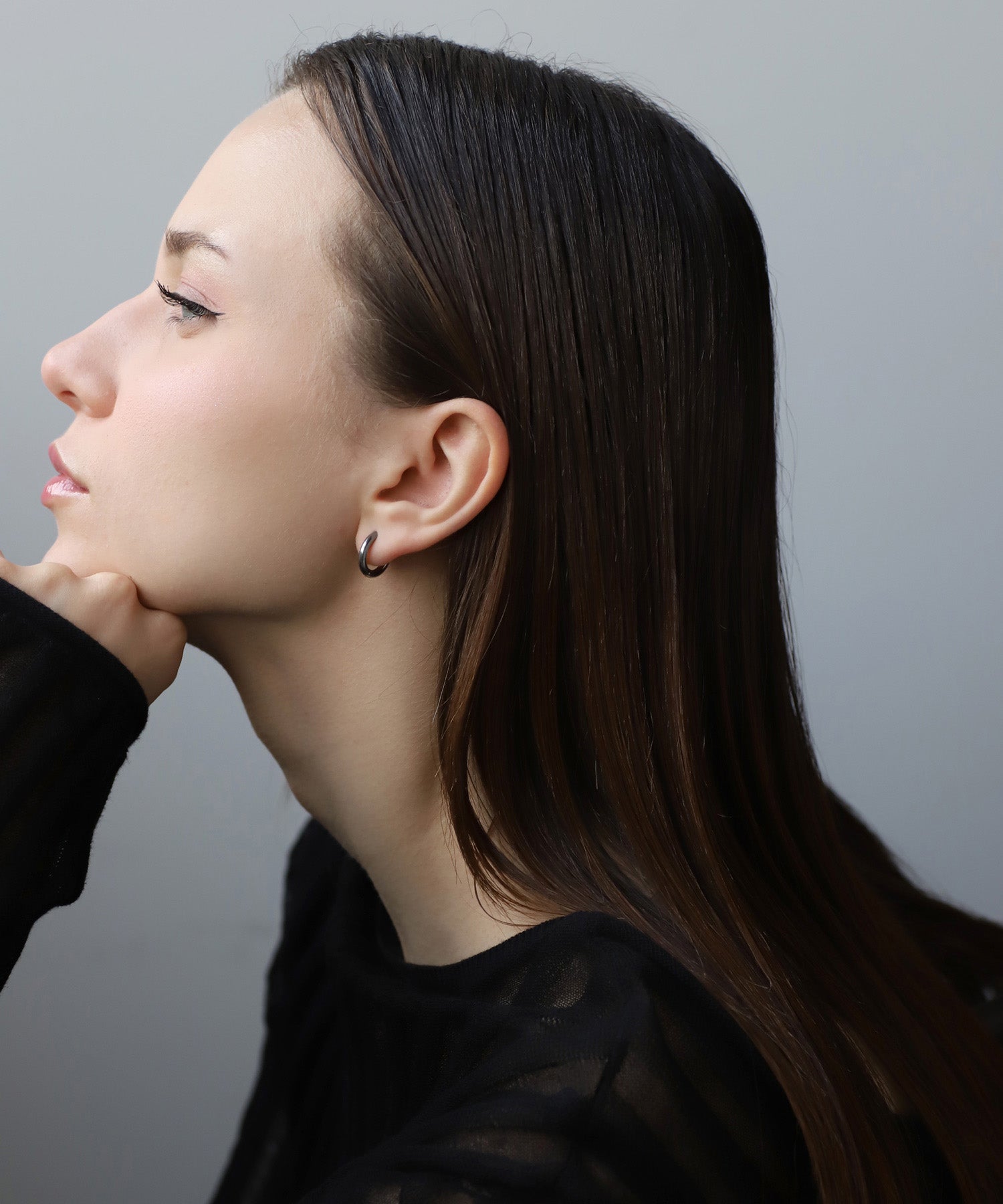 mimi33】ビジュー×パール2WAYフープピアス[ステンレス][Ownideal