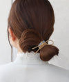 リボン×ツイストのデザインヘアゴム[3本セット]