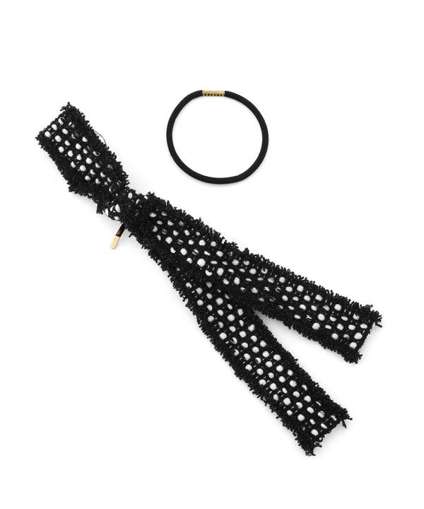 Tweed Ribbon Pony Hook