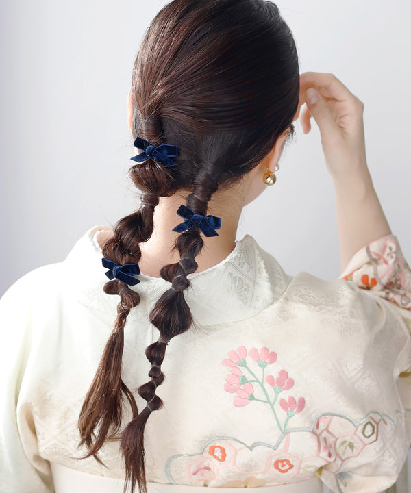 Velour Ribbon Mini Clips (Set of 3)