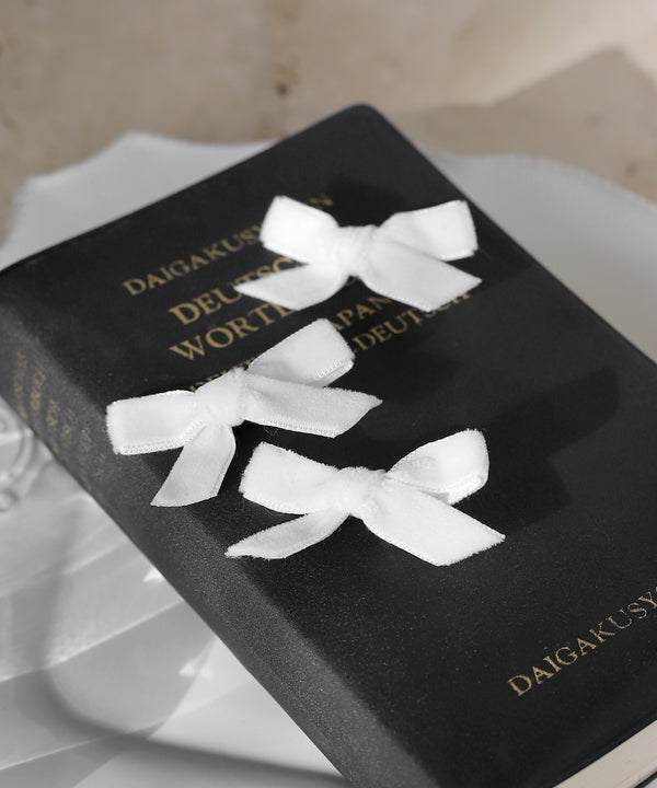 Velour Ribbon Mini Clips (Set of 3)